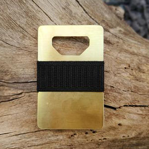 Brass Spine Wallet with elastic band