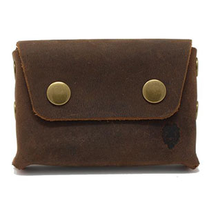 Crazyhorse wallet with snaps from Growley Leather Co.