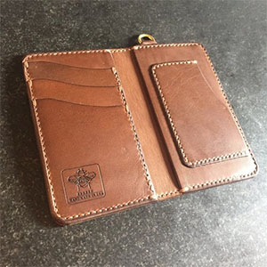 Honeybee leather wallet from ZeeBee Leather